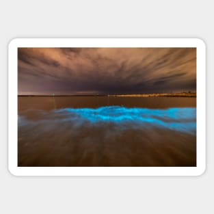 Bioluminescent plankton at Aberavon, Wales Sticker